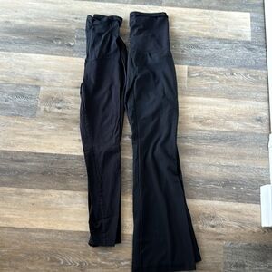 2 pairs of black maternity pants size small